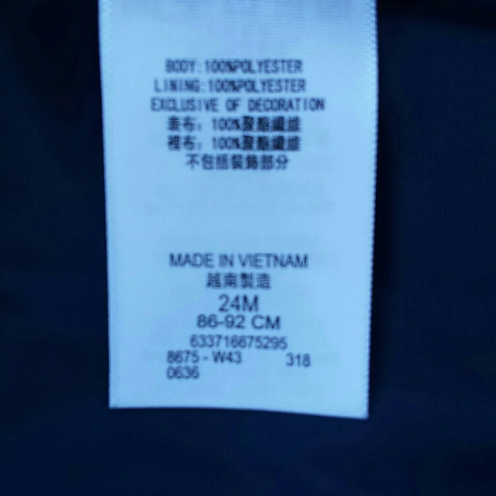 Levi's Baby Red White Blue Hood Winter Puffer Jacket 24M - Picture 12 of 12